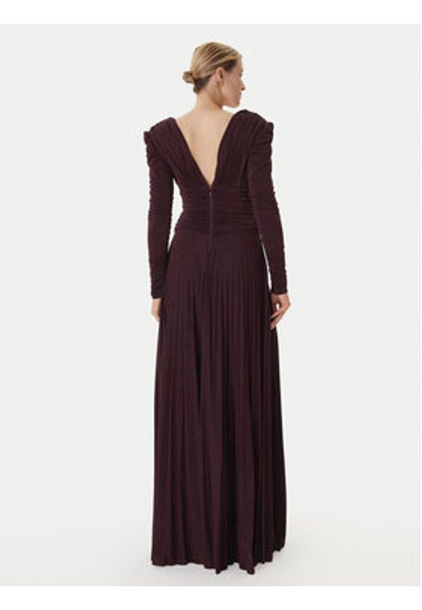 Elisabetta Franchi Sukienka wieczorowa AB-R40-57E2-V850 Bordowy Regular Fit. Kolor: czerwony. Materiał: wiskoza. Styl: wizytowy