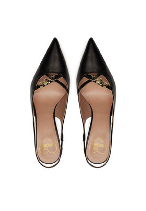 Love Moschino - LOVE MOSCHINO Sandały JA10079G1MIA0000 Czarny. Kolor: czarny. Materiał: skóra