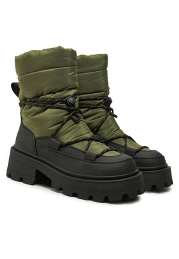 ONLY Shoes Botki 15329809 Zielony. Kolor: zielony. Materiał: materiał