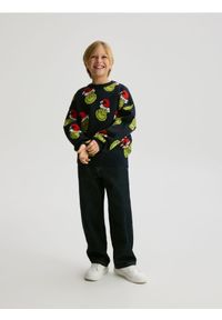 Reserved - Świąteczny sweter Grinch - granatowy. Kolor: niebieski. Materiał: wiskoza, dzianina. Styl: wizytowy #1