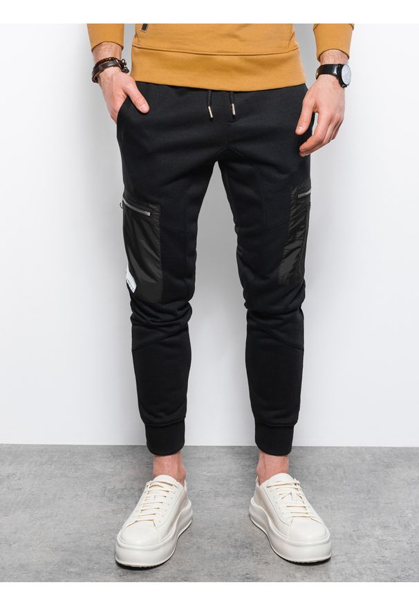 Czarne spodnie Ombre Clothing