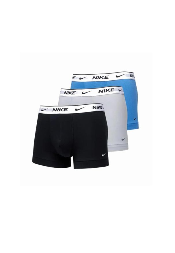 Bokserki męskie Nike Everyday Cotton Stretch Trunk 3 pary. Kolor: wielokolorowy, niebieski, szary