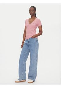 Tommy Jeans T-Shirt Essential DW0DW17385 Różowy Slim Fit. Kolor: różowy. Materiał: bawełna #5