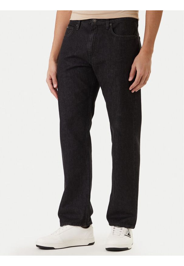 Guess Jeans Jeansy M5YA1B D6571 Czarny Straight Fit. Kolor: czarny