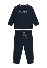 TOMMY HILFIGER - Tommy Hilfiger Dres Monotype KN0KN02162 Niebieski Wide Leg. Kolor: niebieski. Materiał: bawełna #1