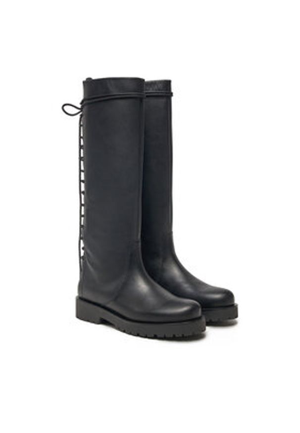 TwinSet - TWINSET Kozaki 242TGT164 Czarny. Kolor: czarny. Materiał: skóra