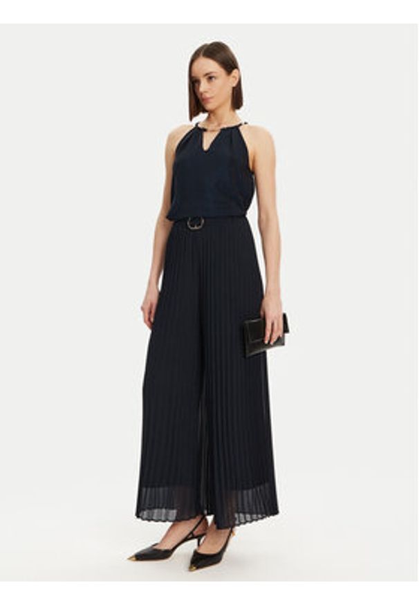 Morgan Spodnie palazzo 232-PCARY Granatowy Wide Leg. Kolor: niebieski. Materiał: syntetyk