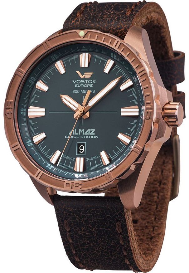 Zegarek Vostok Europe Zegarek męski Vostok Europe NH35A-320O507 brązowy. Kolor: brązowy
