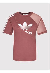 Adidas - adidas T-Shirt adicolor Split Trefoil HC7044 Różowy Regular Fit. Kolor: różowy. Materiał: bawełna #2