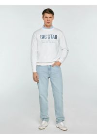 Big-Star - Bluza męska z logo BIG STAR biała Setor 100. Kolor: biały. Materiał: bawełna, jeans. Wzór: nadruk, ze splotem. Styl: klasyczny #2