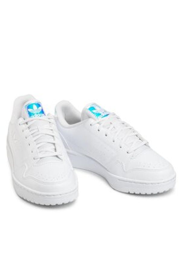 Adidas - adidas Sneakersy Ny 90 J FY9841 Biały. Kolor: biały. Materiał: skóra