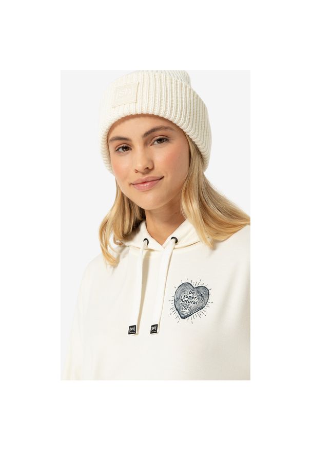 Czapka SUPER.NATURAL Krissini Beanie. Kolor: biały. Styl: sportowy