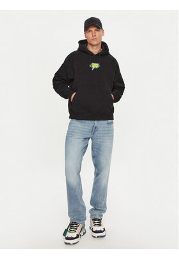 OFF-WHITE - Off-White Bluza OMBB085F22FLE0041070 Czarny Regular Fit. Kolor: czarny. Materiał: bawełna