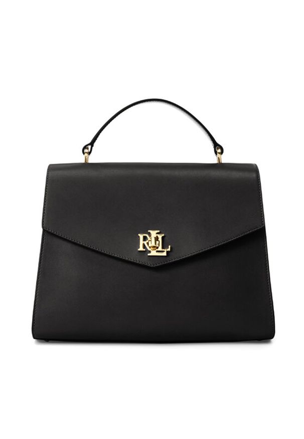 Lauren Ralph Lauren Torebka 431915781002 Czarny. Kolor: czarny. Materiał: skórzane