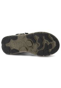 Zielone Sandały Jeep Modne Obuwie Męskie. Zapięcie: rzepy. Kolor: zielony. Materiał: materiał. Wzór: paski. Styl: street, elegancki #5