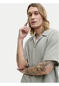 Jack & Jones Komplet koszula i szorty materiałowe Nantucket 12302220 Zielony Relaxed Fit. Kolor: zielony. Materiał: bawełna #7