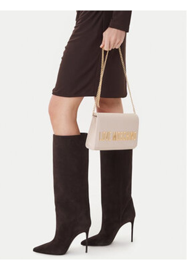 Love Moschino - LOVE MOSCHINO Torebka JC4103PP0NKD0110 Écru. Materiał: skórzane