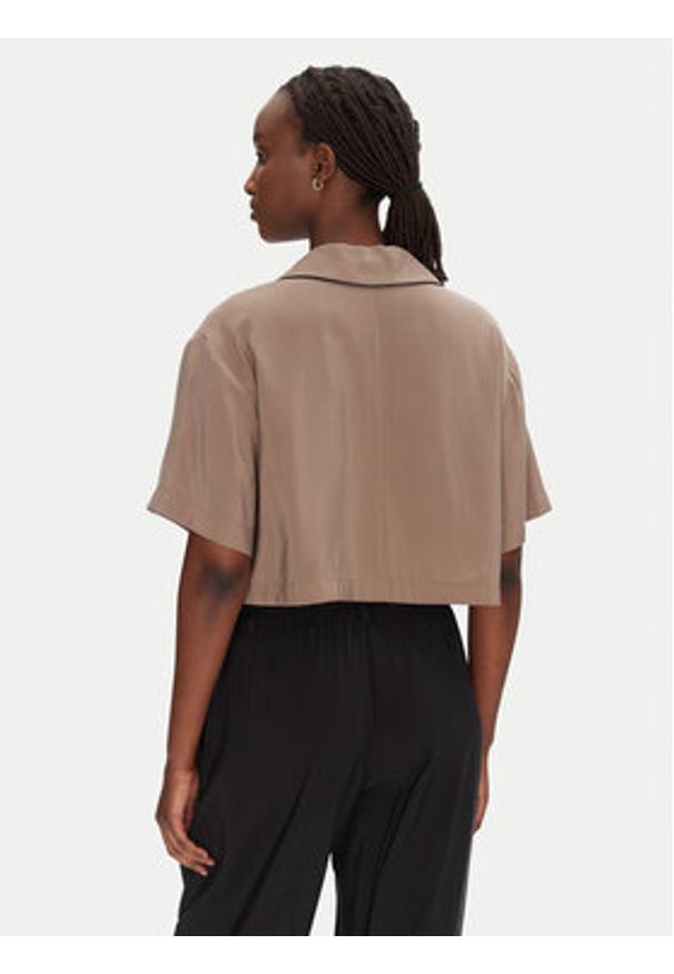 ACCESS FASHION Koszula 53-7043-405 Beżowy Loose Fit. Kolor: beżowy. Materiał: syntetyk