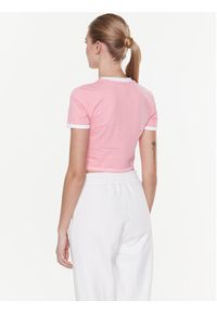 Guess T-Shirt Signature V3GI02 KBNW0 Różowy Slim Fit. Kolor: różowy. Materiał: bawełna #3