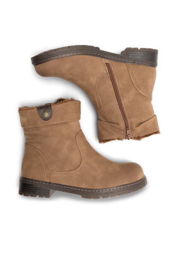 Clara Barson Botki CORNY H221008 Brązowy. Kolor: brązowy. Materiał: materiał