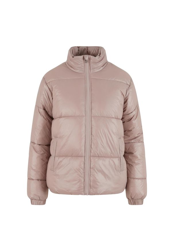Kurtka puchowa krótka damska z recyklingu Urban Classics. Kolor: różowy. Materiał: puch. Długość: krótkie