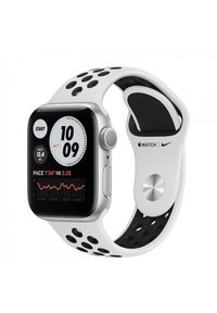 APPLE - Smartwatch Apple Watch Nike 6 GPS+Cell 40 aluminium, srebrny | platyna/czarny pasek sport. Rodzaj zegarka: smartwatch. Kolor: wielokolorowy, czarny, srebrny. Styl: sportowy #1