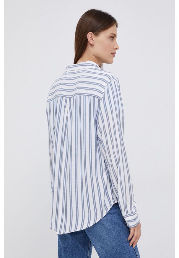 Wrangler - Koszula. Okazja: na co dzień. Kolor: niebieski. Materiał: tkanina. Długość rękawa: długi rękaw. Długość: długie. Styl: casual