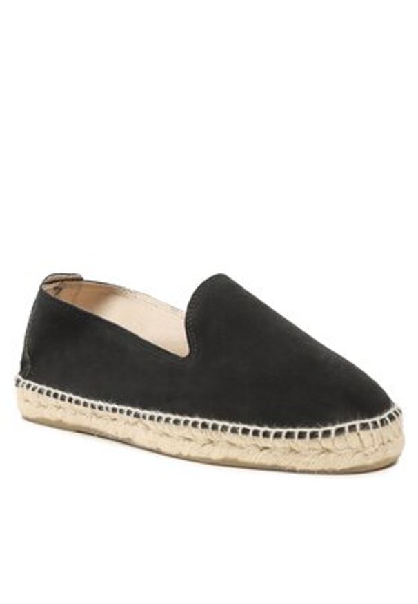 Manebi Espadryle Flat Espadrilles K 1.0 C0 Czarny. Kolor: czarny. Materiał: skóra, zamsz