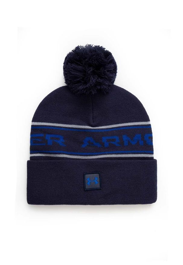 Under Armour czapka kolor granatowy z cienkiej dzianiny. Kolor: niebieski. Materiał: dzianina