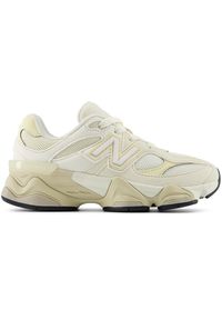 Buty dziecięce New Balance PC9060EK – beżowe. Okazja: na uczelnię, na co dzień. Kolor: beżowy. Materiał: guma, materiał, syntetyk. Szerokość cholewki: normalna. Sport: turystyka piesza