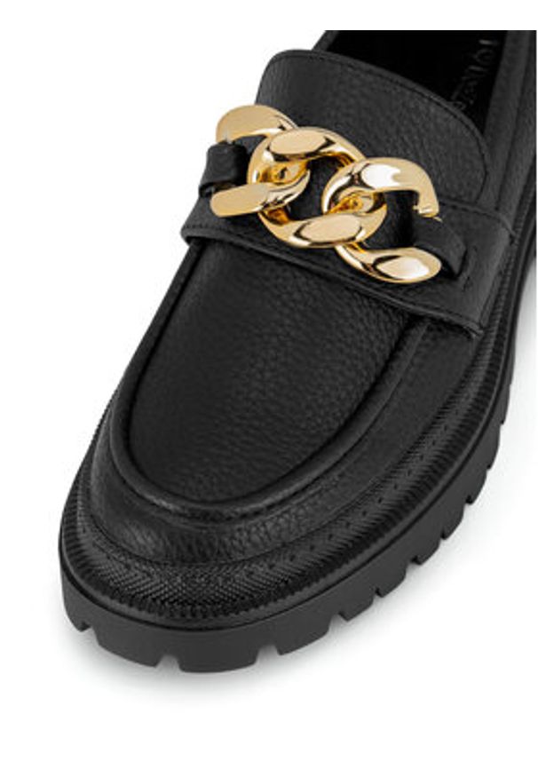 DeeZee Loafersy 23038T259 Czarny. Kolor: czarny. Materiał: materiał, skóra