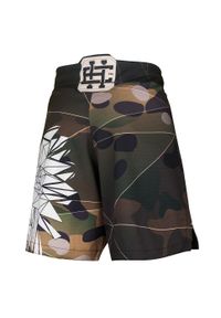 Spodenki Sportowe Męskie na trening i siłownię EXTREME HOBBY POLSKA CAMO. Kolor: zielony, wielokolorowy, brązowy. Materiał: poliester, elastan. Sport: fitness