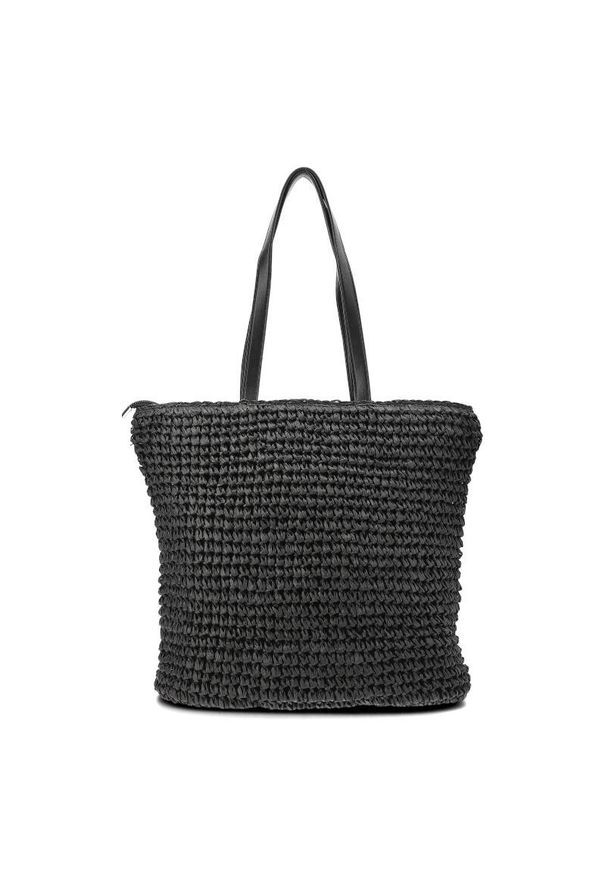 Big-Star - Czarna Torebka Big Star Modna Shopperka Damska. Kolor: czarny. Styl: klasyczny, casual