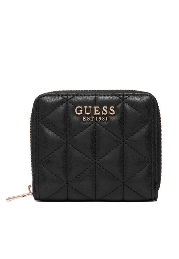 Guess Portfel Paisleigh Slg SWQG98 83137 Czarny. Kolor: czarny. Materiał: skóra