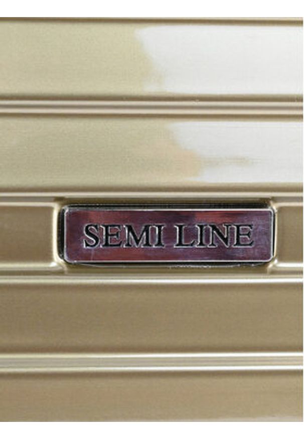 Semi Line Walizka średnia T5763-2 Złoty. Kolor: złoty