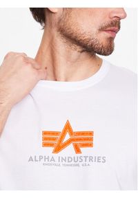 Alpha Industries T-Shirt Basic T Rubber 100501RB Biały Regular Fit. Kolor: biały. Materiał: bawełna #5