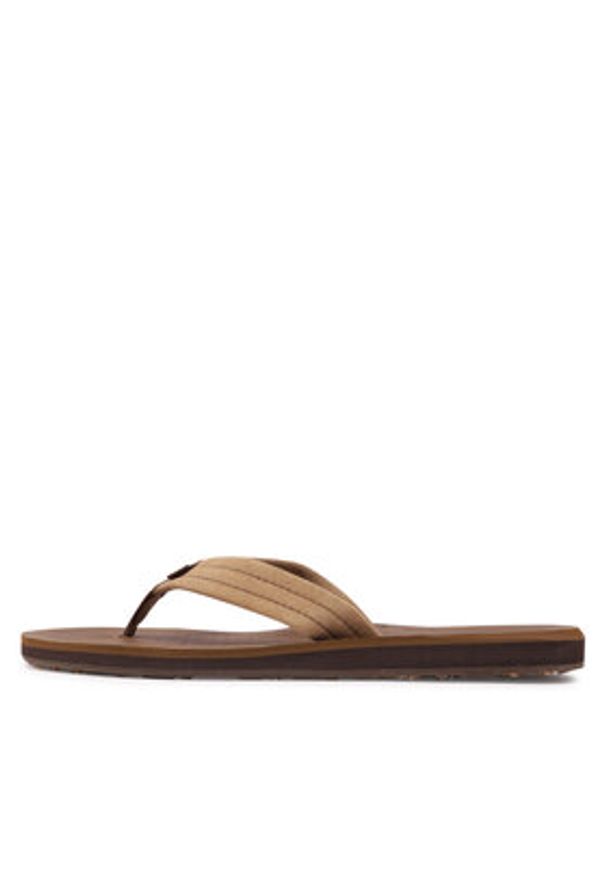 Quiksilver Japonki AQYL101323 Brązowy. Kolor: brązowy. Materiał: skóra, zamsz