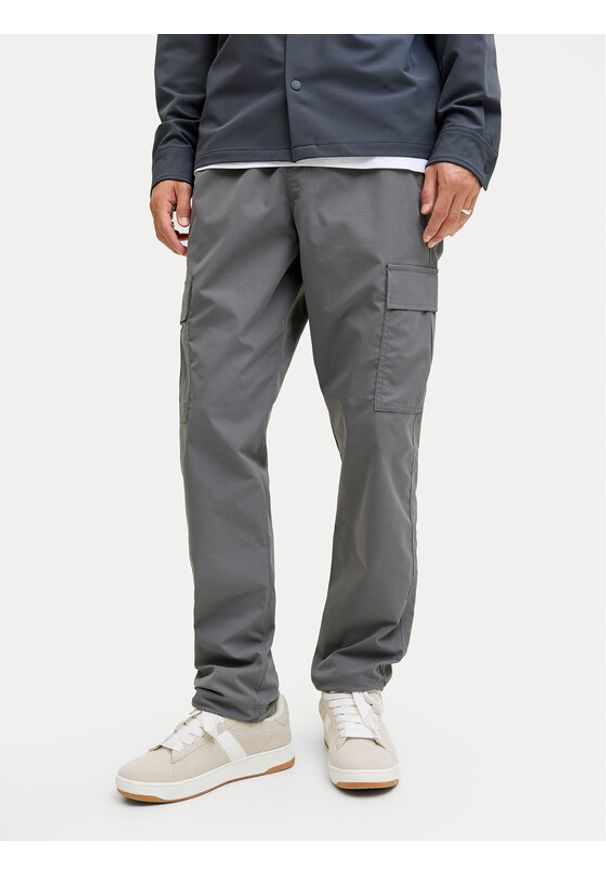 Jack & Jones Spodnie materiałowe Kane 12278911 Szary Relaxed Fit. Kolor: szary. Materiał: syntetyk