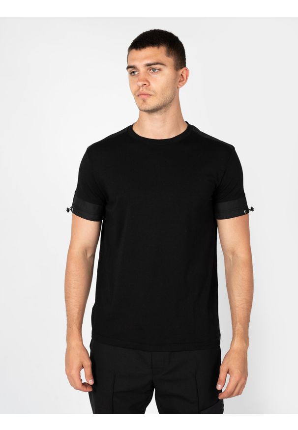 Les Hommes T-Shirt | LBT1020700N | Mężczyzna | Czarny. Okazja: na co dzień. Kolor: czarny. Materiał: bawełna, poliester, elastan. Długość rękawa: krótki rękaw. Styl: elegancki, casual