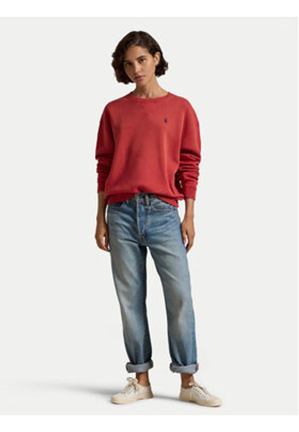 Polo Ralph Lauren Bluza 211943006016 Czerwony Relaxed Fit. Typ kołnierza: polo. Kolor: czerwony. Materiał: bawełna