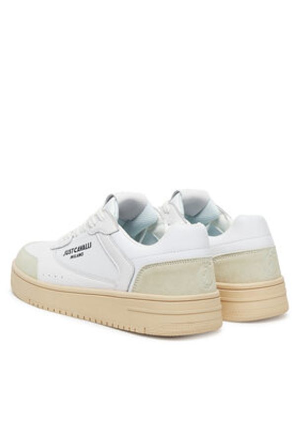 Just Cavalli Sneakersy 78QA3SM8 ZPA90 Biały. Kolor: biały. Materiał: skóra