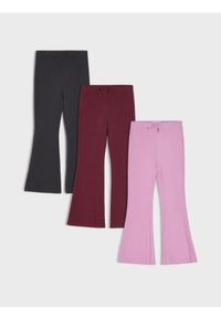 Sinsay - Bawełniane legginsy flare 3 pack - wielobarwny. Materiał: bawełna #1
