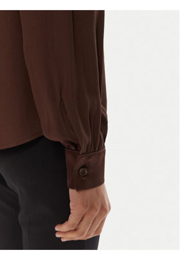 Liu Jo Koszula MF5106 T2578 Brązowy Regular Fit. Kolor: brązowy. Materiał: wiskoza