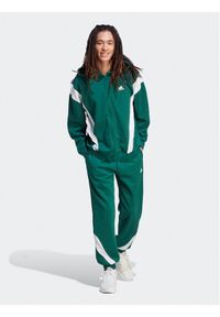 Adidas - Dres adidas. Kolor: zielony. Materiał: dresówka, syntetyk #1