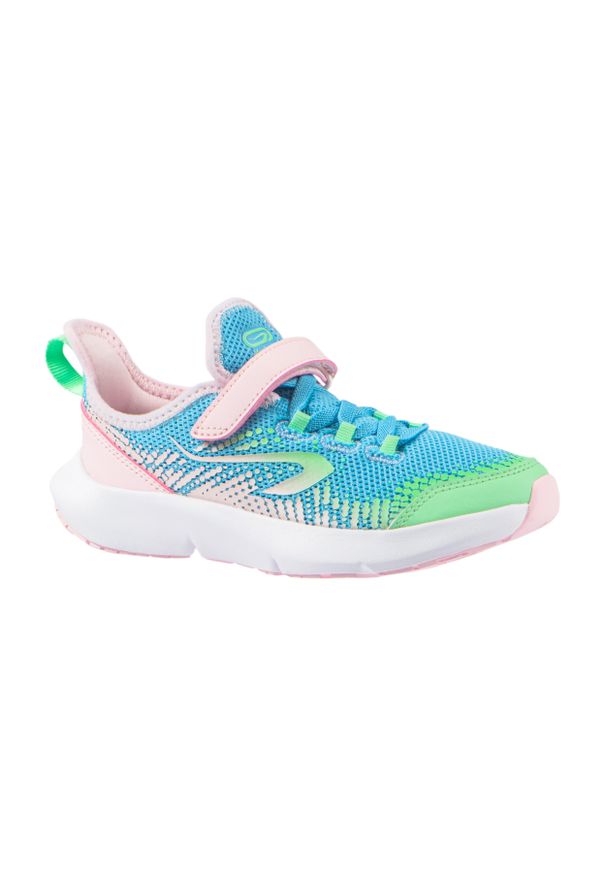 KALENJI - Buty do biegania dla dzieci Kalenji AT Flex Run. Zapięcie: rzepy. Materiał: kauczuk, mesh. Szerokość cholewki: normalna. Sport: bieganie