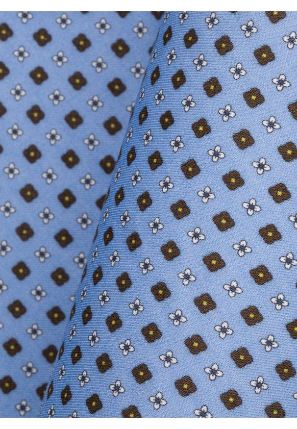 Pako Lorente - PAKO LORENTE – Niebieska poszetka w mikrowzór. Kolor: niebieski. Materiał: bawełna