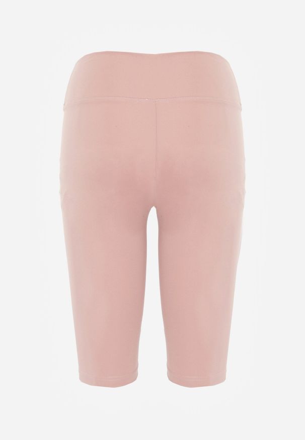 Born2be - Różowe Szorty Kolarki z Wysokim Stanem i Modelującym Pasem Toadgrass. Stan: podwyższony. Kolor: różowy. Styl: elegancki