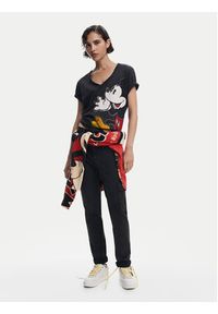 Desigual T-Shirt Mickey Joker 25SWTKAG Czarny Regular Fit. Kolor: czarny. Materiał: bawełna #5