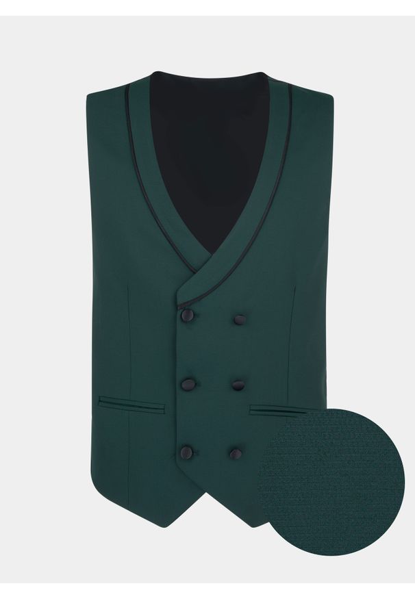 Pako Lorente - PAKO LORENTE – Kamizelka smokingowa P22SF-8S-005-Z-S. Materiał: poliester, wiskoza. Wzór: gładki. Styl: elegancki