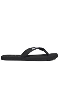 Adidas - Japonki adidas Eezay Flip Flop EG2042 - czarne. Okazja: na plażę, na co dzień. Zapięcie: pasek. Kolor: czarny. Materiał: syntetyk. Wzór: paski. Sport: pływanie